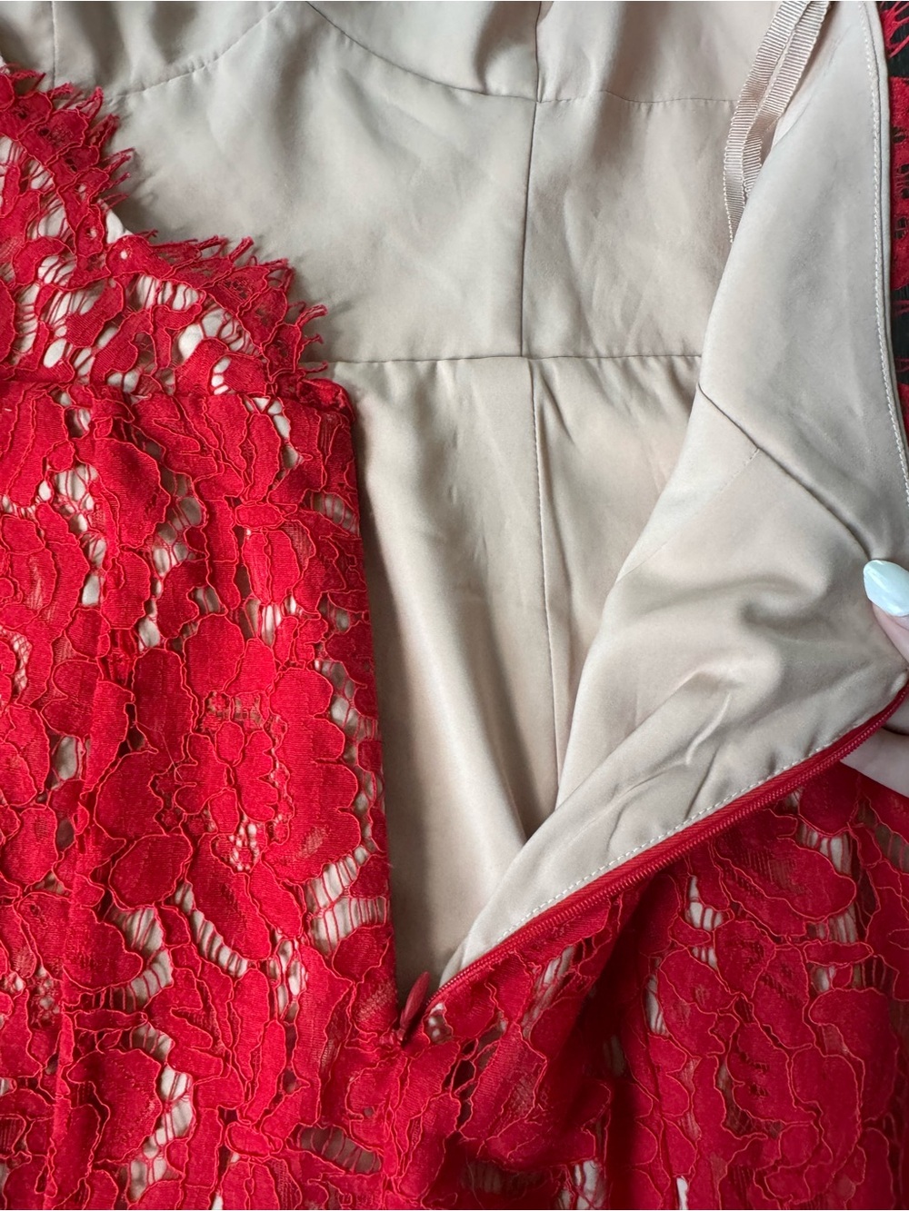 Free People X Fame & Partners Red Lace Dress | Backless NWT Size 4 - Picture 10 of 16